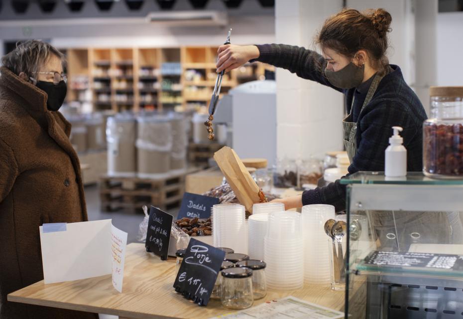 kassa verpakkingsvrije winkel